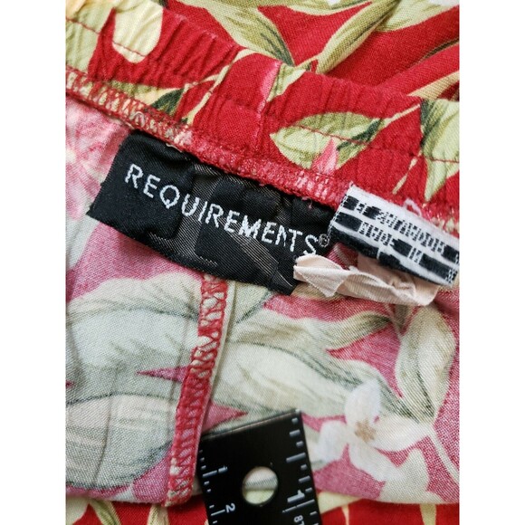 Requirements A-Line Skirt Size 12 Multicolored Floral Elastic Waist Polyester - Picture 6 of 7